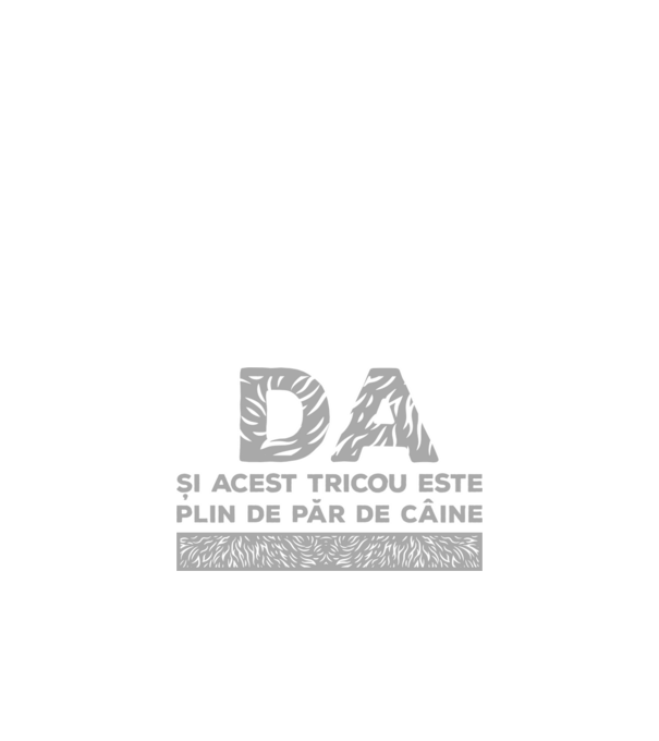 da, și acest tricou este plin de păr de câine model negru pe tricou