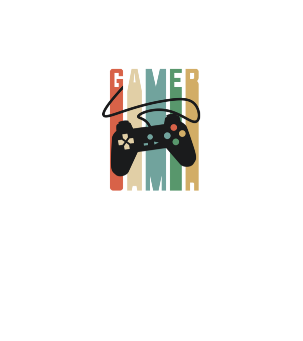 Gamer Controller model negru pe tricou