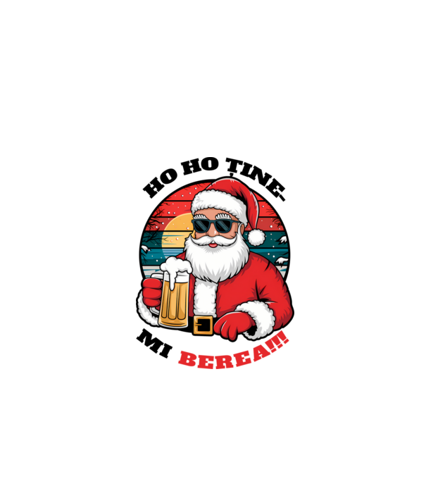 Ho ho ține mi berea! alb model alb pe tricou