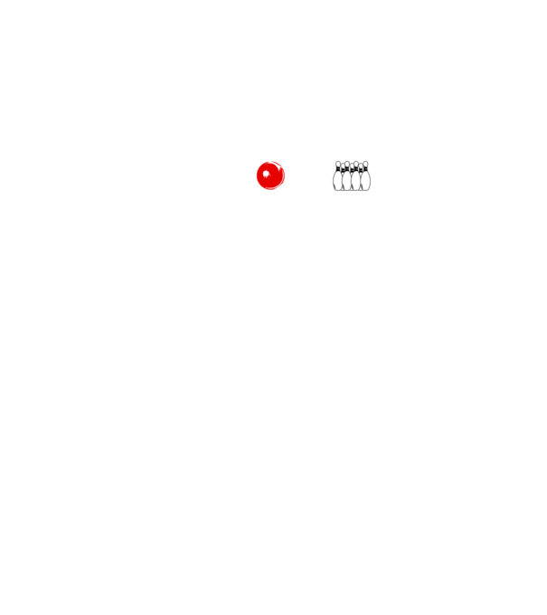 Bowling EKG model negru pe tricou