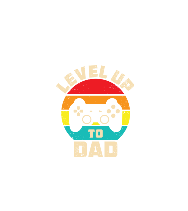 Level Up Dad model negru pe tricou