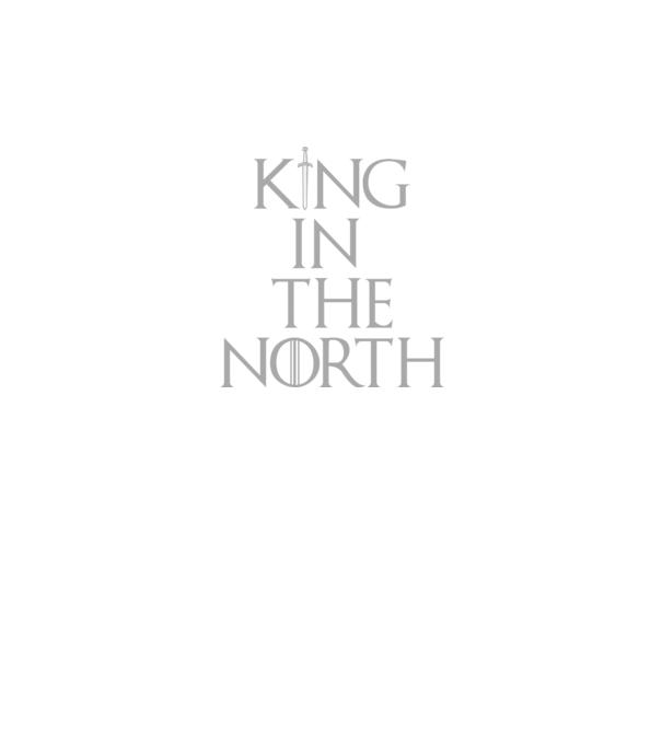 King in the North model negru pe tricou
