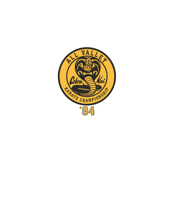 all valley karate cobra kai model negru pe tricou