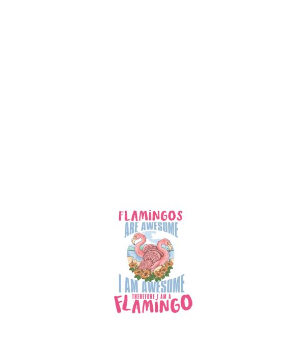 Flamingos are awesome model negru pe tricou