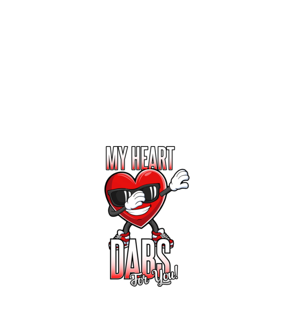 My Heart Dabs For You model nisipiu pe tricou