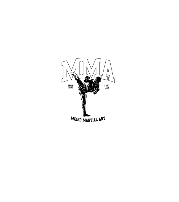 MMA model negru pe tricou
