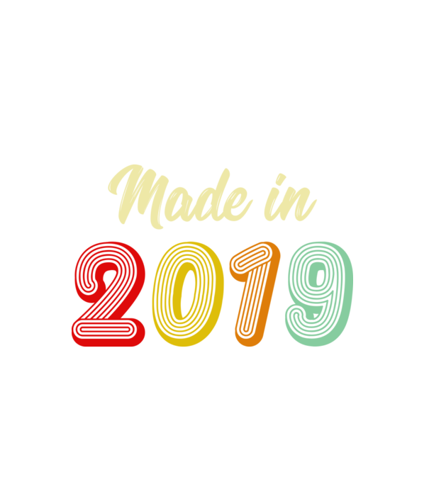 made in 2019 retro model negru pe tricou