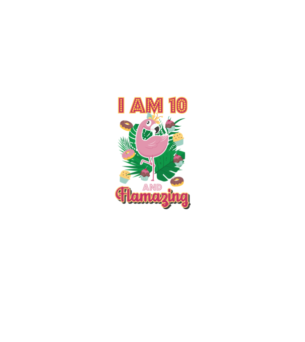 FLAMAZING Birthday 10 Years old model alb pe tricou