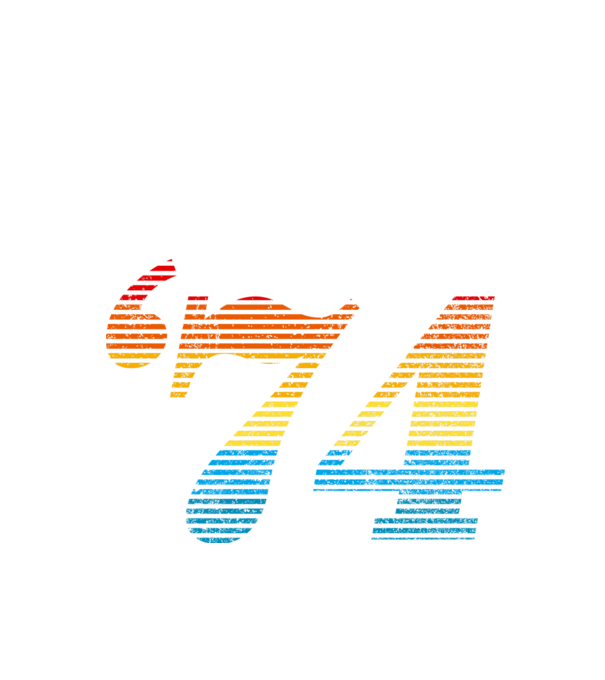 Retro Birthday 1974 model alb pe tricou