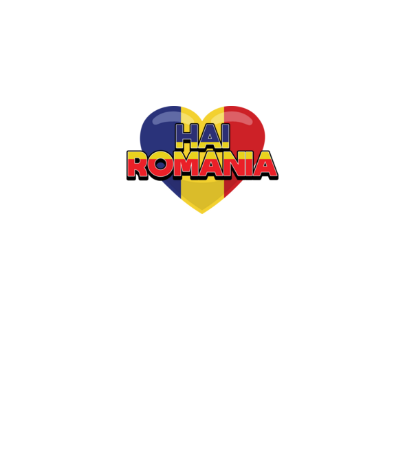 Romania heart model negru pe tricou