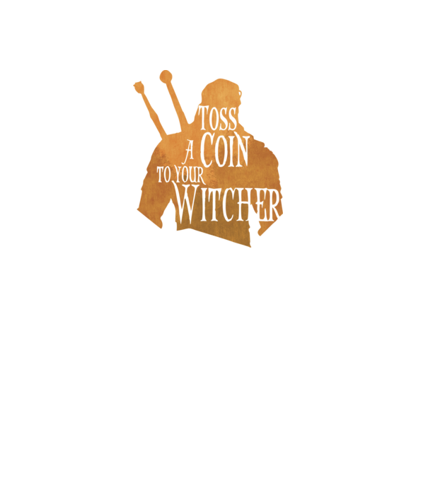 Toss a Coin to your Witcher model negru pe tricou