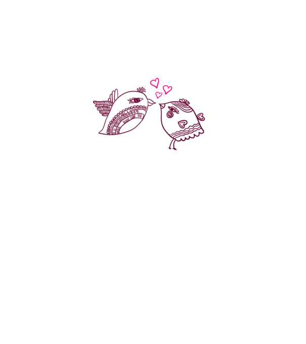 lovebirds model alb pe tricou