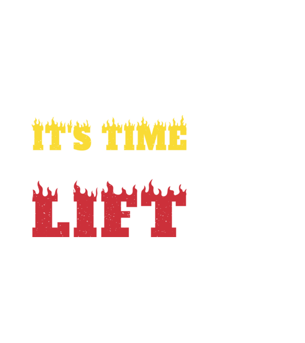 Time to lift model negru pe tricou