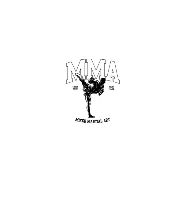 MMA model negru pe tricou