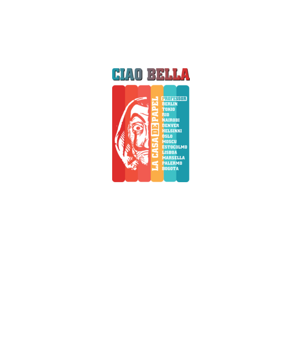 ciao bella retro model turcoaz pe tricou