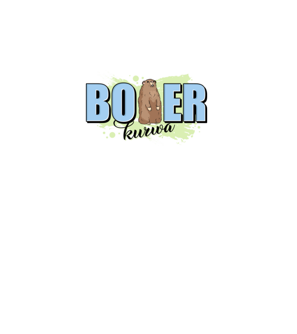 Bober Kurwa model alb pe tricou