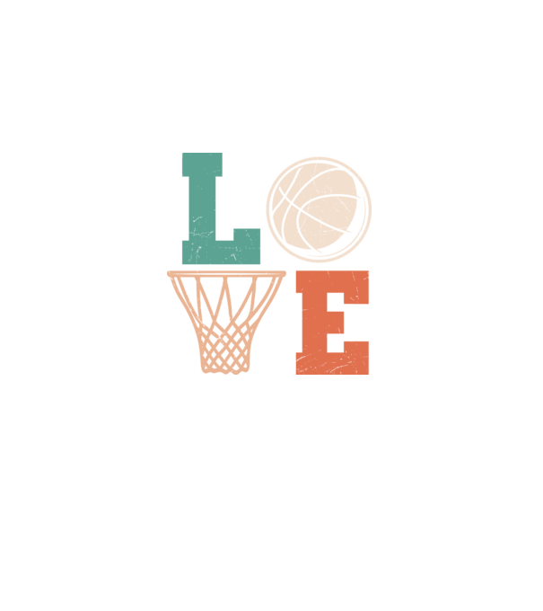 LOVE basketball model negru pe tricou