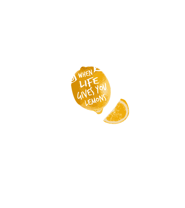When life gives you lemons... model albastru regal pe tricou