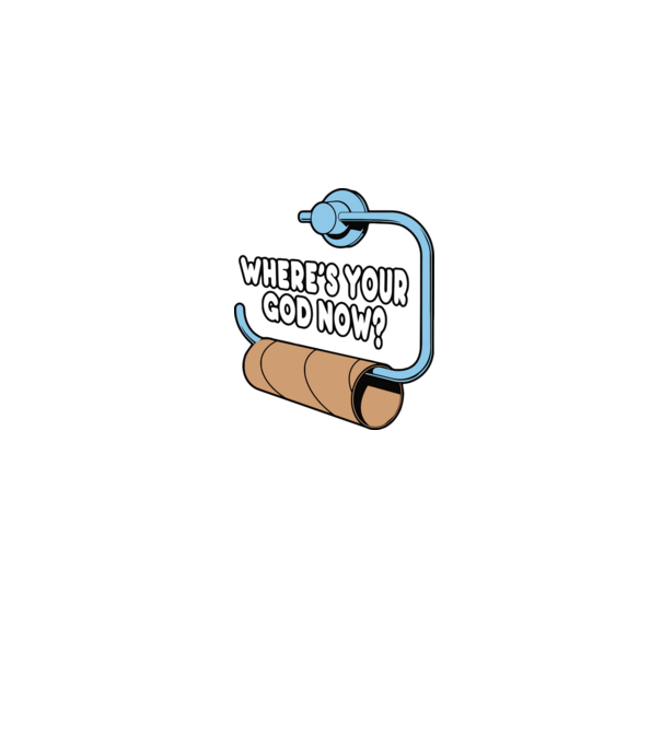 Where's your god now model albastru jeanși pe tricou
