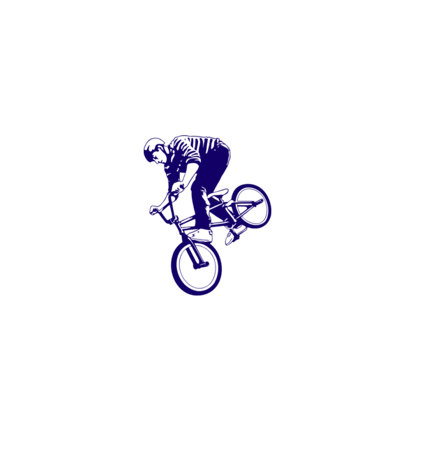 BMX stunt model gri pe tricou