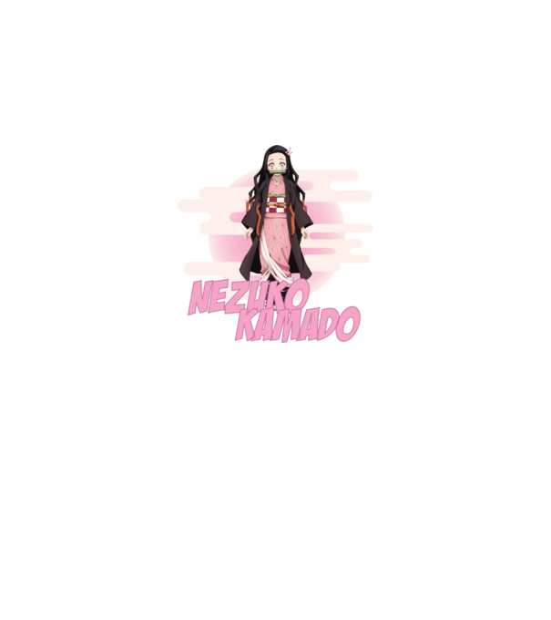 Demon Slayer  Nezuko model alb pe tricou