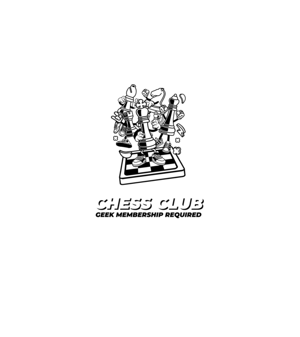 chess club model albastru deschis pe tricou