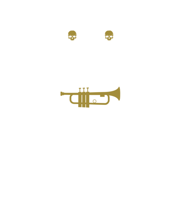 I play heavy metal trumpet model negru pe tricou