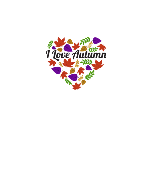 I love autumn model alb pe tricou