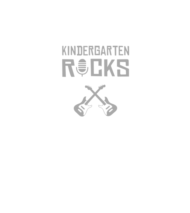 Kindergarten rocks model negru pe tricou
