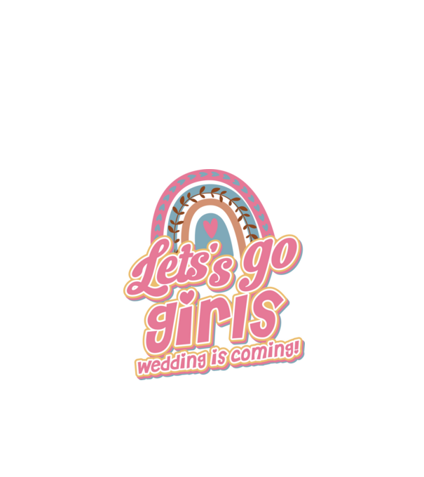 Lets go girls model alb pe tricou