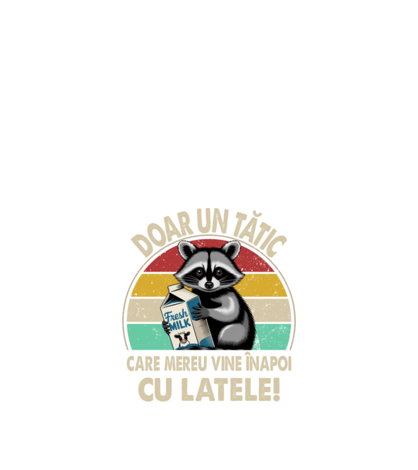Retro Apa aki visszajött a tejjel RO model negru pe tricou