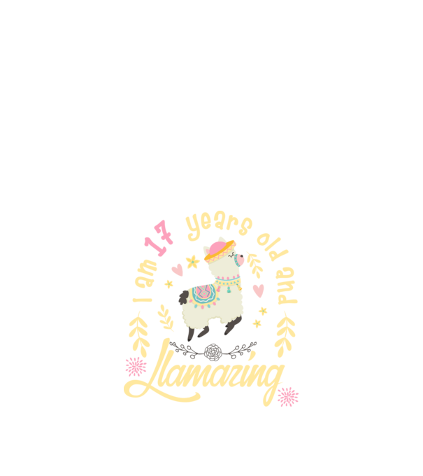 Birthday Llamazing 17 years old model negru pe tricou