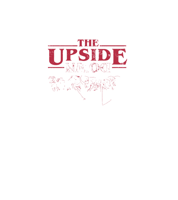 the upside down logo model turcoaz pe tricou