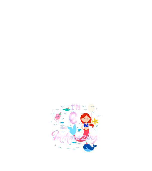 Mermazing Birthday 6 model negru pe tricou