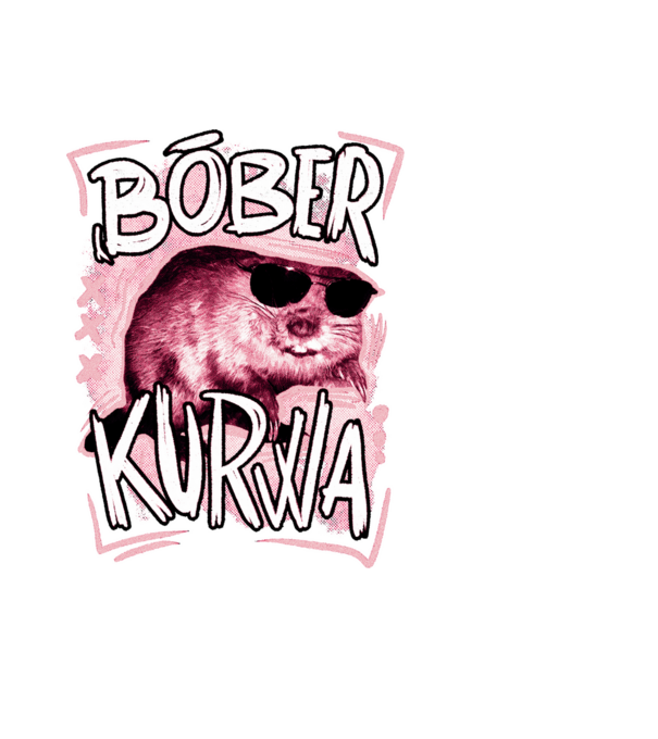Bóber wtf model negru pe tricou