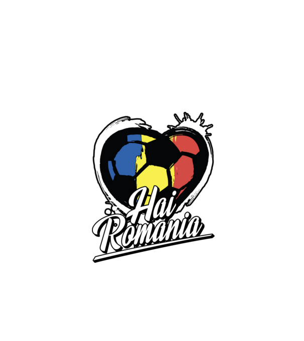 Hai romania heart model negru pe tricou