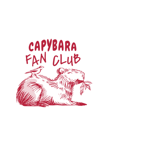 Capybara fan club model albastru deschis pe tricou