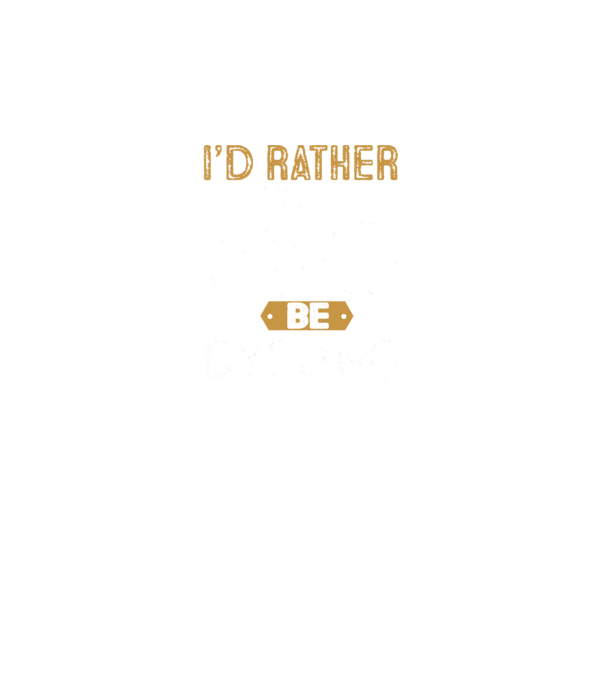 I'd rather be cycling model negru pe tricou