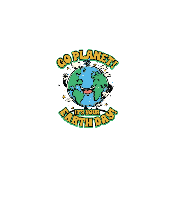 Go planet model alb pe tricou