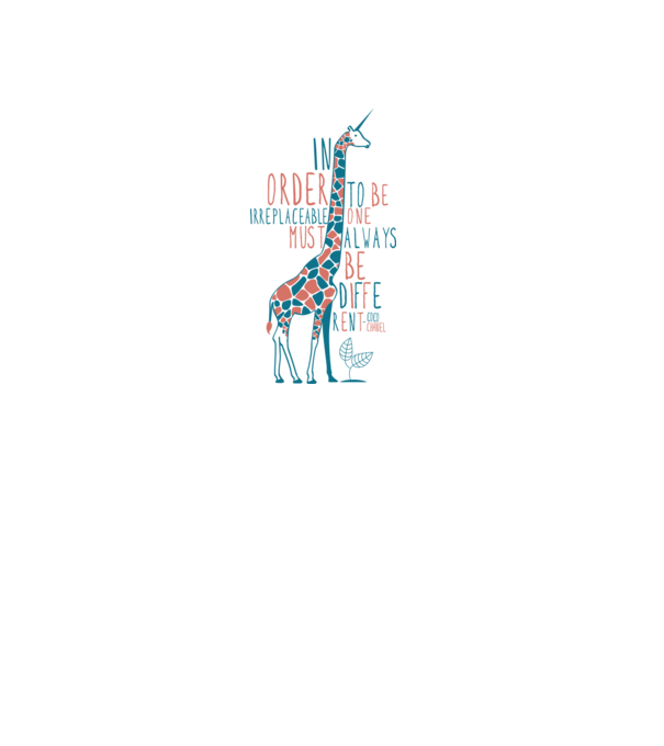 Giraffe model alb pe tricou