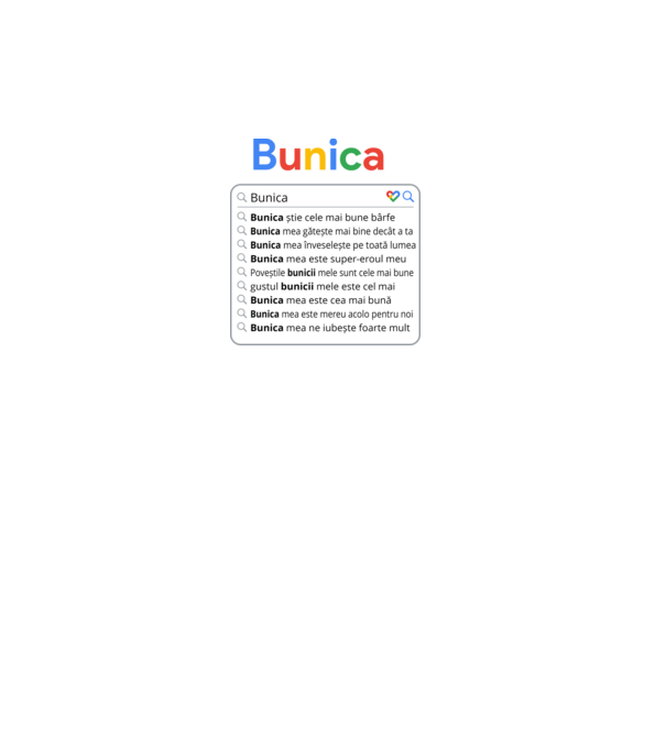 căutare Google Bunica model negru pe tricou