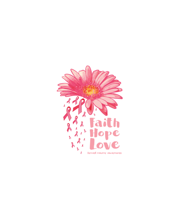 Gerbera faith hope love model negru pe tricou