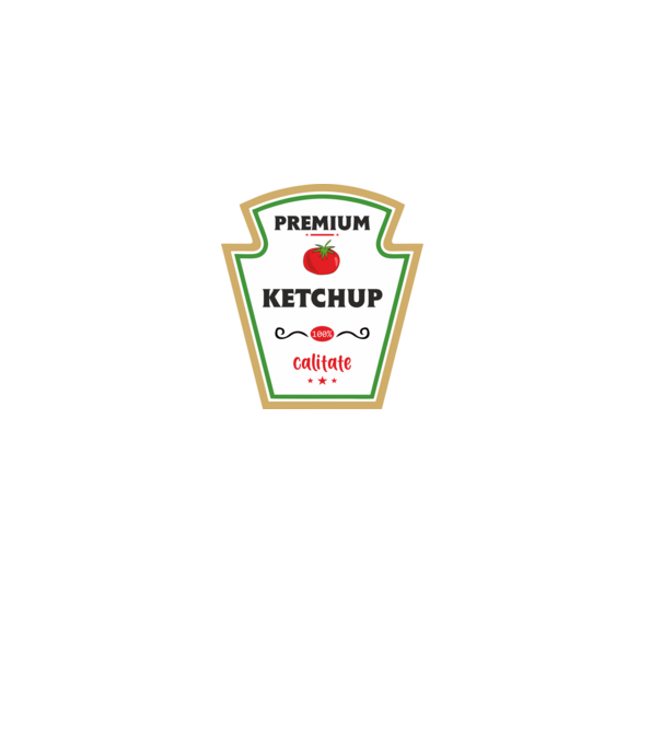 ketchup premium - calitate model albastru închis pe tricou