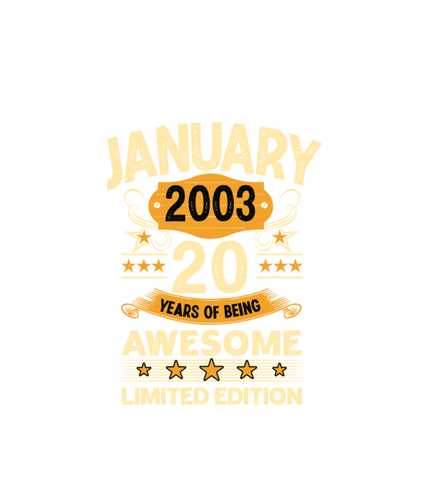 January 2003 20 years of being limited edition model alb pe tricou