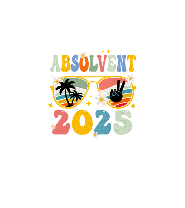 Absolvent 2025 model negru pe tricou