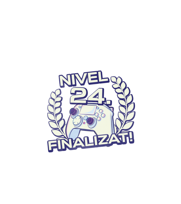 Nivel 24 finalizat! model negru pe tricou