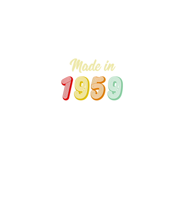 made in 1959 retro model negru pe tricou