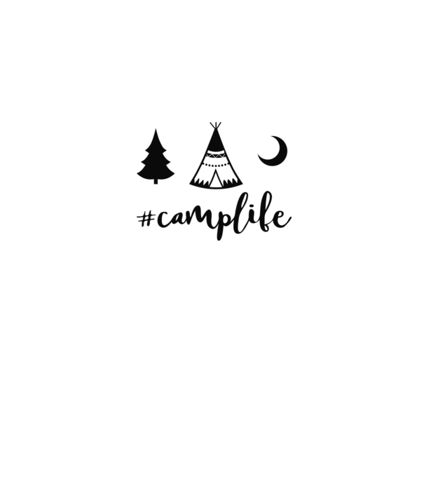 camplife model albastru închis pe tricou
