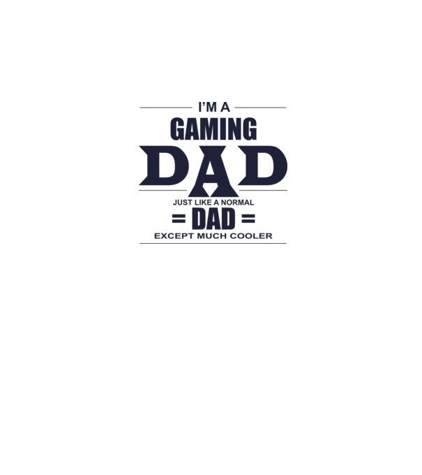 Gaming dad model alb pe tricou