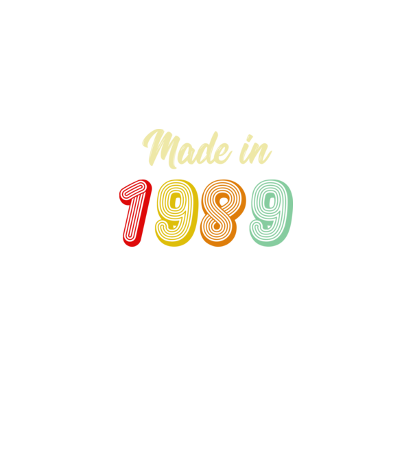 made in 1989 retro model negru pe tricou
